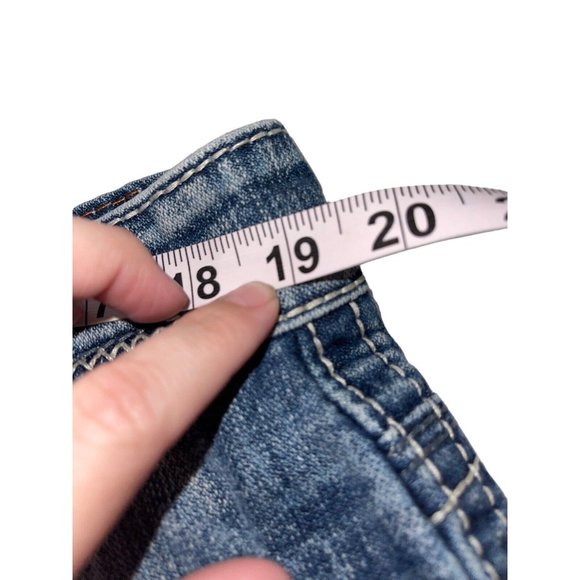 Rock Revival Mens Troy Jeans Relaxed Straight Sz 38 Hem Inseam 27” Distress FLAW - Picture 7 of 9